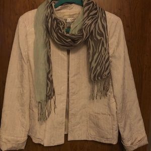 NWT Rafael Ivory Embellished Waist Jacket sz 14